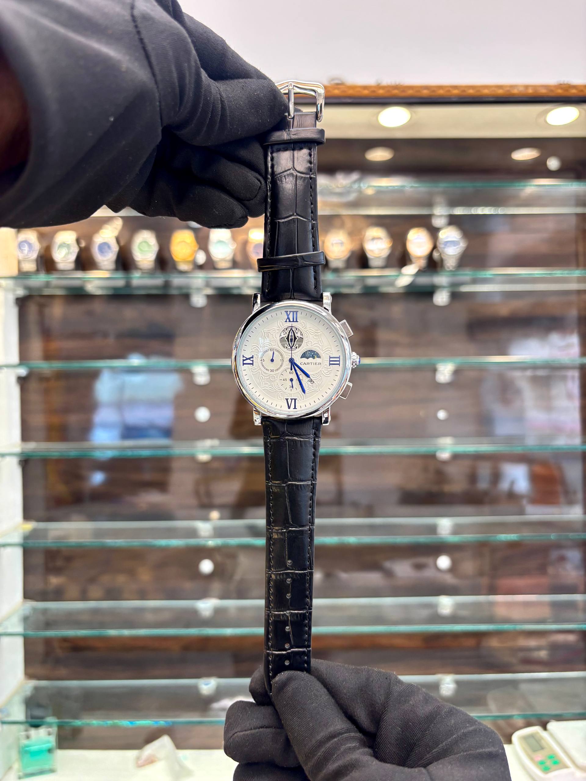 CARTIER CHRONOGRAPH TEXTURE DIAL FOR MENS IN FORMAL WEAR